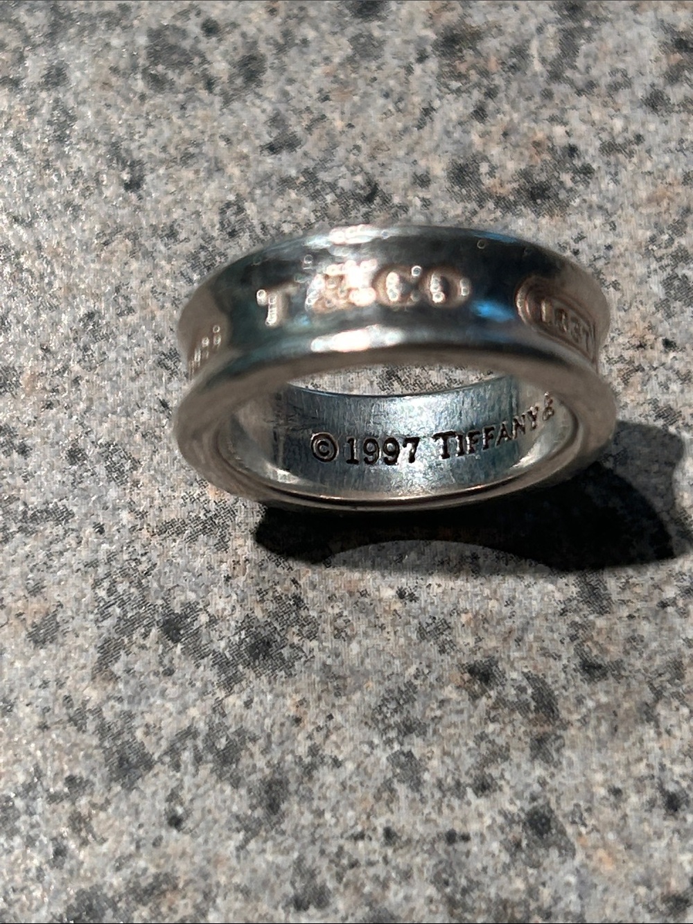 Tiffany & Co. Silver Wide Double Band Ring - Picture 5 of 6